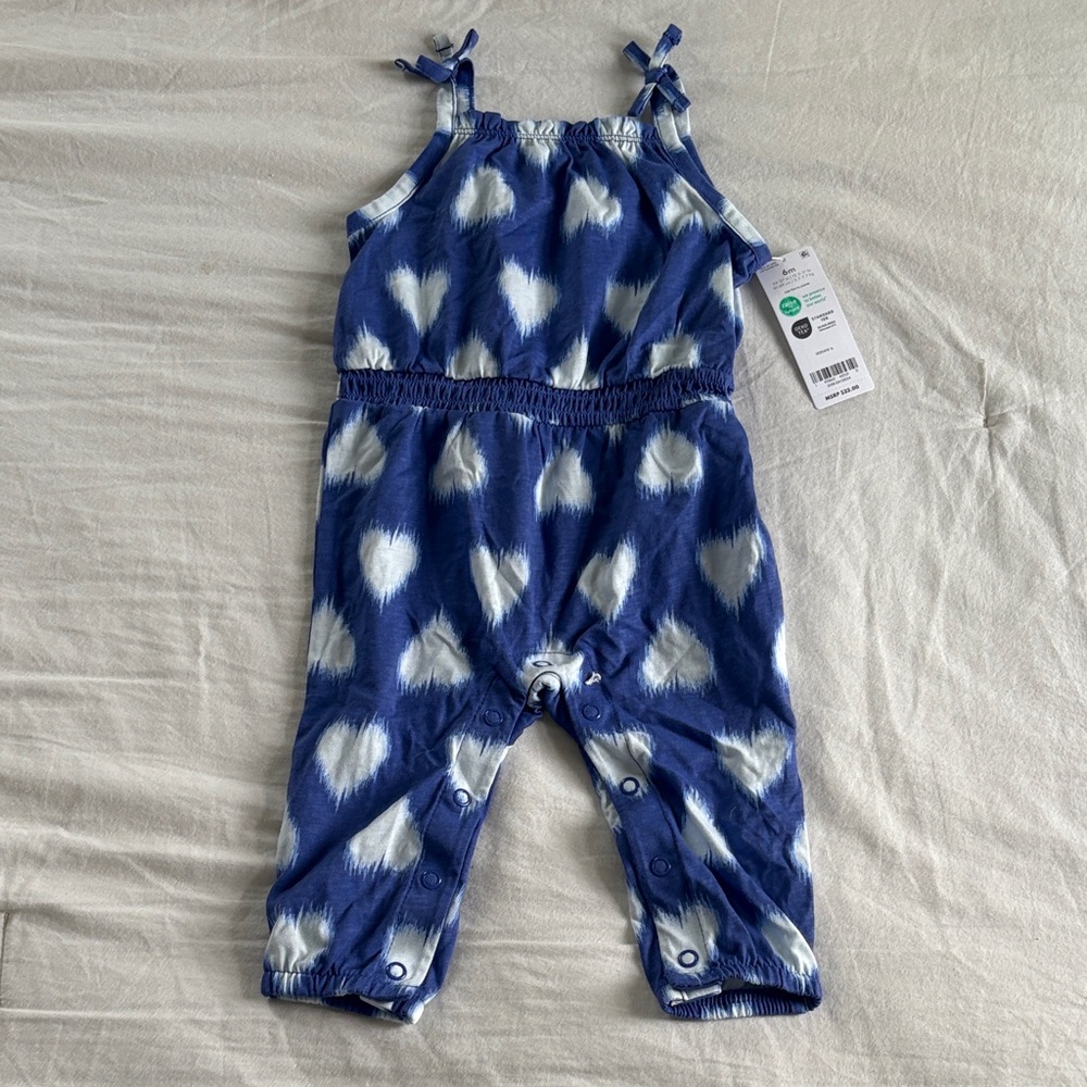 Carter's Navy Heart Print Romper